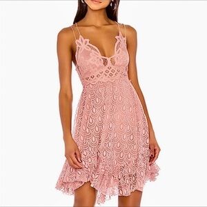 HOST PIC FREE PEOPLE ONE ADELLA BURNOUT SLIP DRESS RARE MAUVE COLOR SIZE MEDIUM